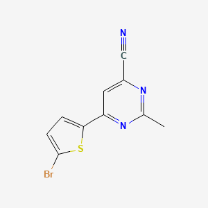 6-(5-Bromothiophen-2-yl)-2-methylpyrimidine-4-carbonitrile