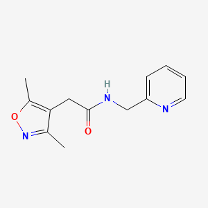 2-(3,5-dimethylisoxazol-4-yl)-N-(pyridin-2-ylmethyl)acetamide