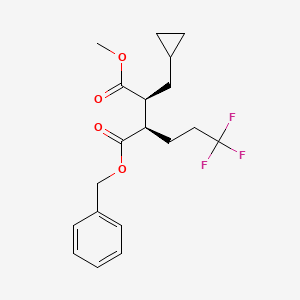 molecular formula C19H23F3O4 B15527199 (2R,3S)-1-benzyl 4-methyl 3-(cyclopropylmethyl)-2-(3,3,3-trifluoropropyl)succinate 