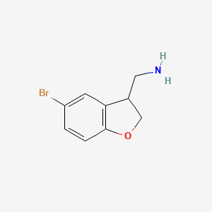 molecular formula C9H10BrNO B15527202 (5-Bromo-2,3-dihydrobenzofuran-3-YL)methanamine CAS No. 944904-39-6