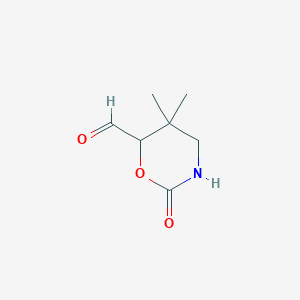 5,5-Dimethyl-2-oxo-1,3-oxazinane-6-carbaldehyde