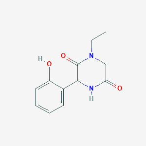 molecular formula C12H14N2O3 B15527277 1-Ethyl-3-(2-hydroxyphenyl)piperazine-2,5-dione 