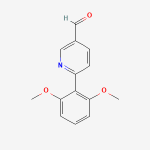 molecular formula C14H13NO3 B15527311 6-(2,6-Dimethoxyphenyl)nicotinaldehyde 