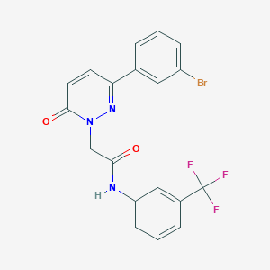 molecular formula C19H13BrF3N3O2 B15527324 2-(3-(3-bromophenyl)-6-oxopyridazin-1(6H)-yl)-N-(3-(trifluoromethyl)phenyl)acetamide 