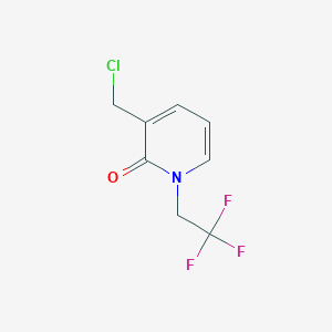 molecular formula C8H7ClF3NO B15527331 3-(chloromethyl)-1-(2,2,2-trifluoroethyl)pyridin-2(1H)-one 