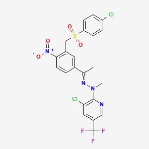 (Z)-3-chloro-2-(2-(1-(3-((4-chlorophenylsulfonyl)methyl)-4-nitrophenyl)ethylidene)-1-methylhydrazinyl)-5-(trifluoromethyl)pyridine