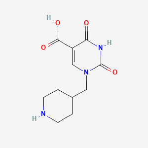 molecular formula C11H15N3O4 B15527340 2,4-Dioxo-1-(piperidin-4-ylmethyl)-1,2,3,4-tetrahydropyrimidine-5-carboxylic acid 