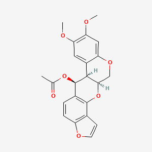 molecular formula C22H20O7 B15527361 12-Deoxo-12alpha-acetoxyelliptone 