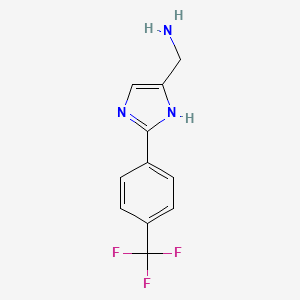 molecular formula C11H10F3N3 B15527374 (2-(4-(Trifluoromethyl)phenyl)-1H-imidazol-5-YL)methanamine 