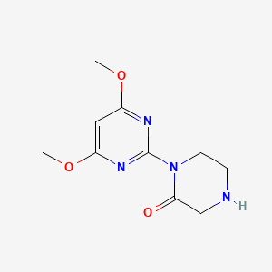 molecular formula C10H14N4O3 B15527405 1-(4,6-Dimethoxy-pyrimidin-2-YL)-piperazin-2-one 