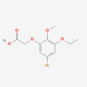 2-(5-Bromo-3-ethoxy-2-methoxyphenoxy)acetic acid