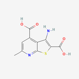 3-Amino-6-methylthieno[2,3-b]pyridine-2,4-dicarboxylic acid