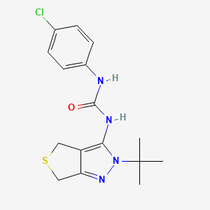 1-(2-tert-butyl-2,6-dihydro-4H-thieno[3,4-c]pyrazol-3-yl)-3-(4-chlorophenyl)urea