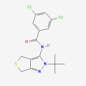 N-(2-tert-butyl-2,6-dihydro-4H-thieno[3,4-c]pyrazol-3-yl)-3,5-dichlorobenzamide