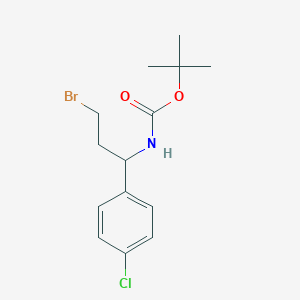 Tert-butyl 3-bromo-1-(4-chlorophenyl)propylcarbamate