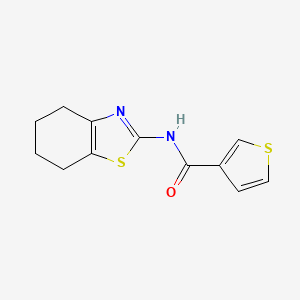 N-(4,5,6,7-tetrahydrobenzo[d]thiazol-2-yl)thiophene-3-carboxamide