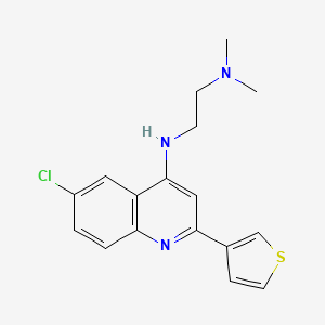 N'-(6-Chloro-2-(thiophen-3-yl)quinolin-4-yl)-N,N-dimethylethane-1,2-diamine