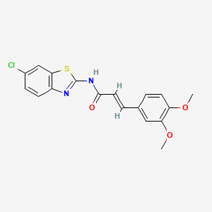 (E)-N-(6-chlorobenzo[d]thiazol-2-yl)-3-(3,4-dimethoxyphenyl)acrylamide