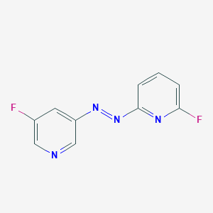 2-Fluoro-6-((5-fluoropyridin-3-yl)diazenyl)pyridine