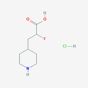 2-Fluoro-3-(piperidin-4-yl)propanoic acid hydrochloride