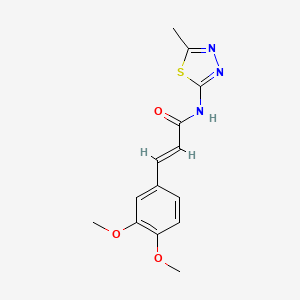 (E)-3-(3,4-dimethoxyphenyl)-N-(5-methyl-1,3,4-thiadiazol-2-yl)acrylamide