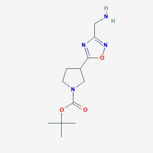 Tert-butyl 3-(3-(aminomethyl)-1,2,4-oxadiazol-5-yl)pyrrolidine-1-carboxylate