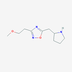 3-(2-Methoxyethyl)-5-(pyrrolidin-2-ylmethyl)-1,2,4-oxadiazole