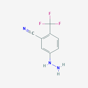 1-(3-Cyano-4-(trifluoromethyl)phenyl)hydrazine