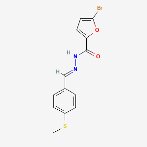 (E)-5-bromo-N'-(4-(methylthio)benzylidene)furan-2-carbohydrazide