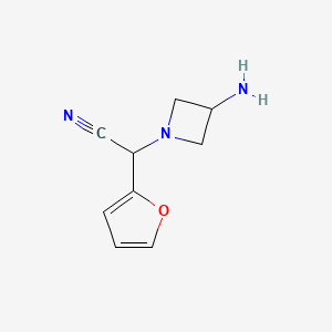 2-(3-Aminoazetidin-1-yl)-2-(furan-2-yl)acetonitrile