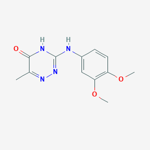 3-((3,4-dimethoxyphenyl)amino)-6-methyl-1,2,4-triazin-5(4H)-one