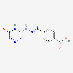 4-{(E)-[2-(5-hydroxy-1,2,4-triazin-3-yl)hydrazinylidene]methyl}benzoic acid