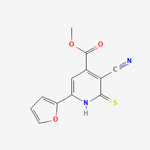 Methyl 3-cyano-6-(furan-2-yl)-2-thioxo-1,2-dihydropyridine-4-carboxylate