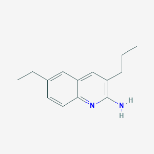 2-Amino-6-ethyl-3-propylquinoline