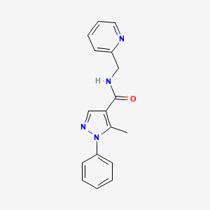 5-methyl-1-phenyl-N-(pyridin-2-ylmethyl)-1H-pyrazole-4-carboxamide