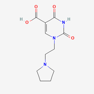 2,4-Dioxo-1-(2-(pyrrolidin-1-yl)ethyl)-1,2,3,4-tetrahydropyrimidine-5-carboxylic acid