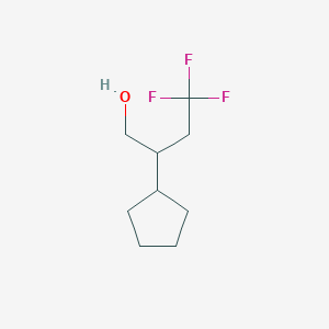 2-Cyclopentyl-4,4,4-trifluorobutan-1-ol