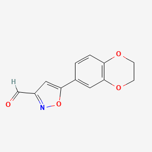 5-(2,3-Dihydrobenzo[b][1,4]dioxin-6-yl)isoxazole-3-carbaldehyde