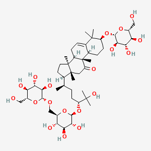 (3S,8R,9R,10R,13R,14S,17R)-17-[(2R,5R)-6-hydroxy-6-methyl-5-[(2S,3R,4S,5S,6R)-3,4,5-trihydroxy-6-[[(2R,3R,4S,5S,6R)-3,4,5-trihydroxy-6-(hydroxymethyl)oxan-2-yl]oxymethyl]oxan-2-yl]oxyheptan-2-yl]-4,4,9,13,14-pentamethyl-3-[(2R,3R,4S,5S,6R)-3,4,5-trihydroxy-6-(hydroxymethyl)oxan-2-yl]oxy-1,2,3,7,8,10,12,15,16,17-decahydrocyclopenta[a]phenanthren-11-one