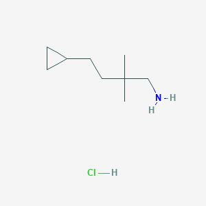 4-Cyclopropyl-2,2-dimethylbutan-1-amine hydrochloride