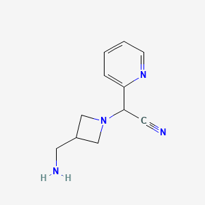 2-(3-(Aminomethyl)azetidin-1-yl)-2-(pyridin-2-yl)acetonitrile