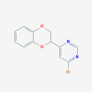 4-Bromo-6-(2,3-dihydrobenzo[b][1,4]dioxin-2-yl)pyrimidine