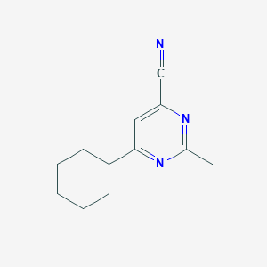 6-Cyclohexyl-2-methylpyrimidine-4-carbonitrile