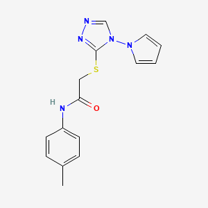 2-((4-(1H-pyrrol-1-yl)-4H-1,2,4-triazol-3-yl)thio)-N-(p-tolyl)acetamide