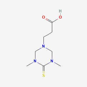 3-(3,5-Dimethyl-4-thioxo-1,3,5-triazinan-1-yl)propanoic acid