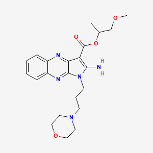 1-methoxypropan-2-yl 2-amino-1-(3-morpholinopropyl)-1H-pyrrolo[2,3-b]quinoxaline-3-carboxylate