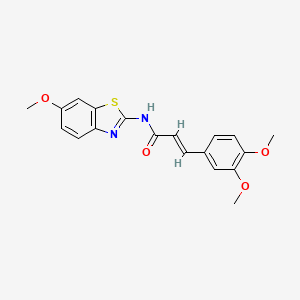 (E)-3-(3,4-dimethoxyphenyl)-N-(6-methoxybenzo[d]thiazol-2-yl)acrylamide