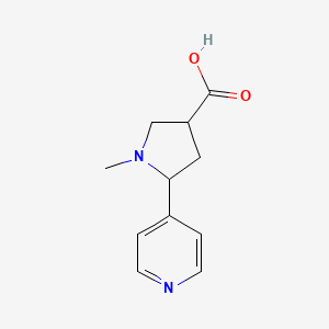 1-Methyl-5-(pyridin-4-yl)pyrrolidine-3-carboxylic acid