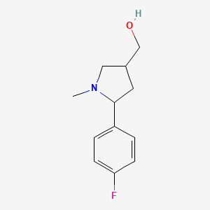 (5-(4-Fluorophenyl)-1-methylpyrrolidin-3-yl)methanol