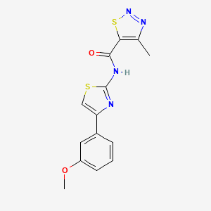 N-(4-(3-methoxyphenyl)thiazol-2-yl)-4-methyl-1,2,3-thiadiazole-5-carboxamide